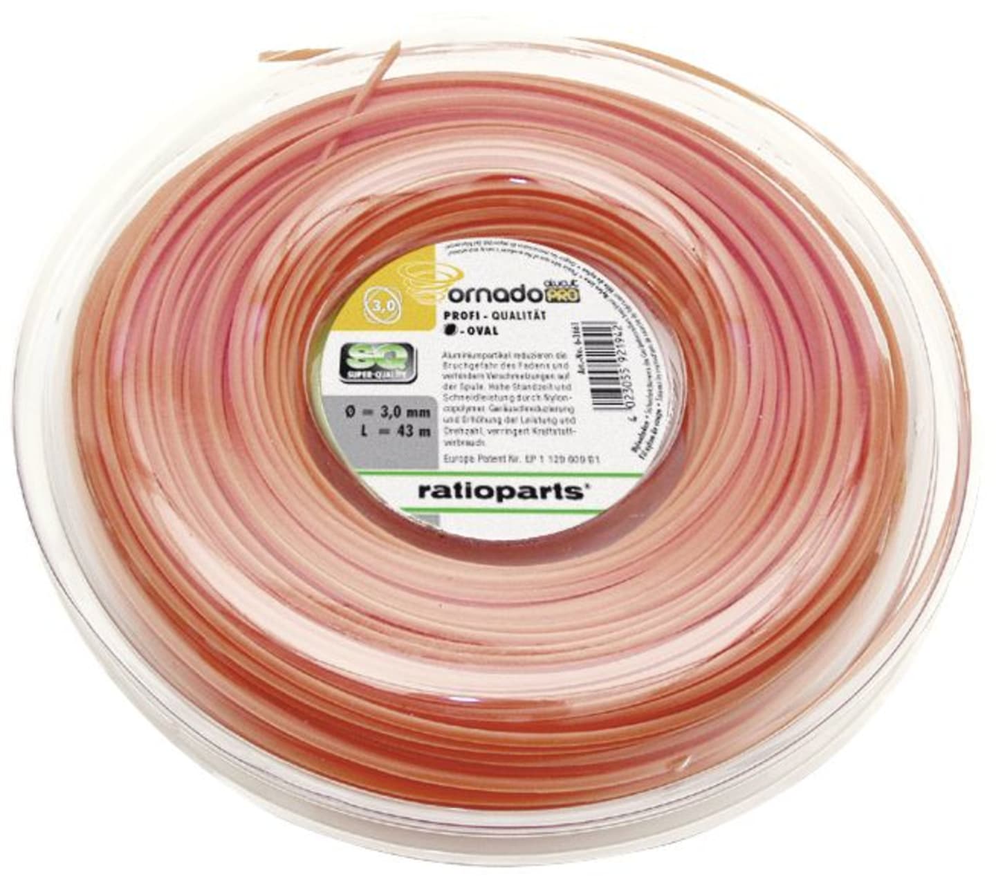 Mähfaden "Alucut Tornado" 2,7 mm/70 m oval, gedreht, Donut