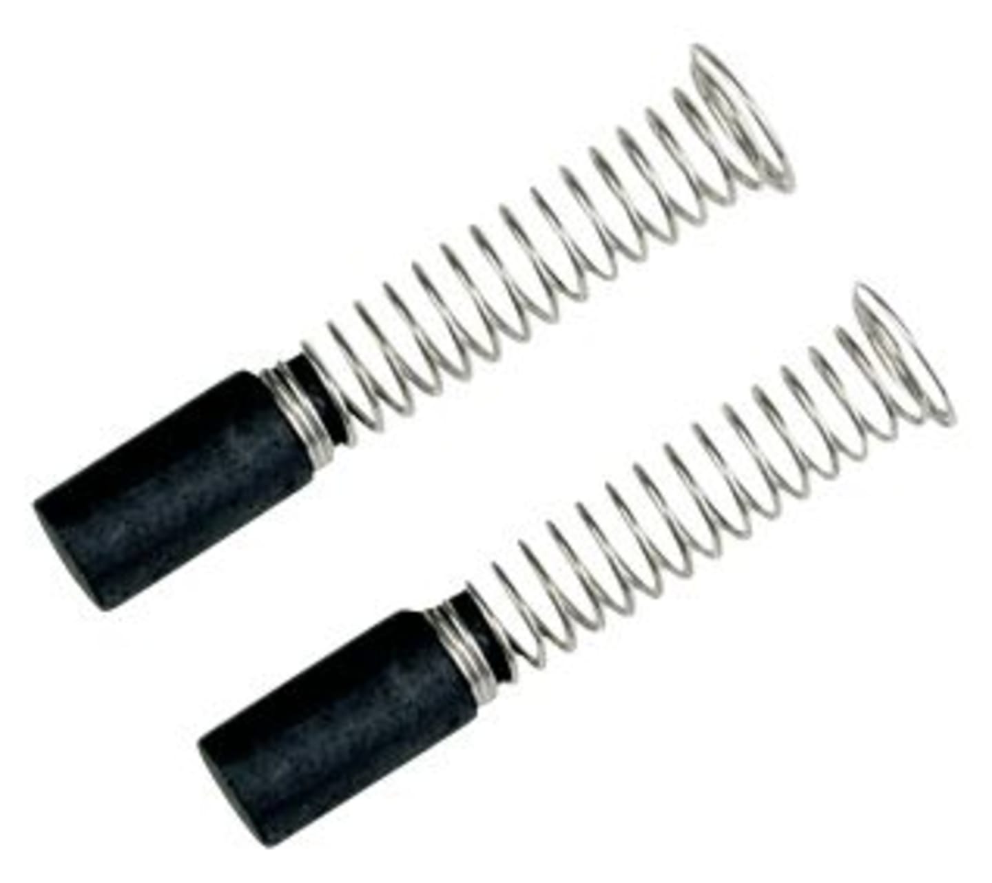 Kohlebürste 6 x 6 x 18 mm, Anschluss rund, mit Druckfeder, 2 St.