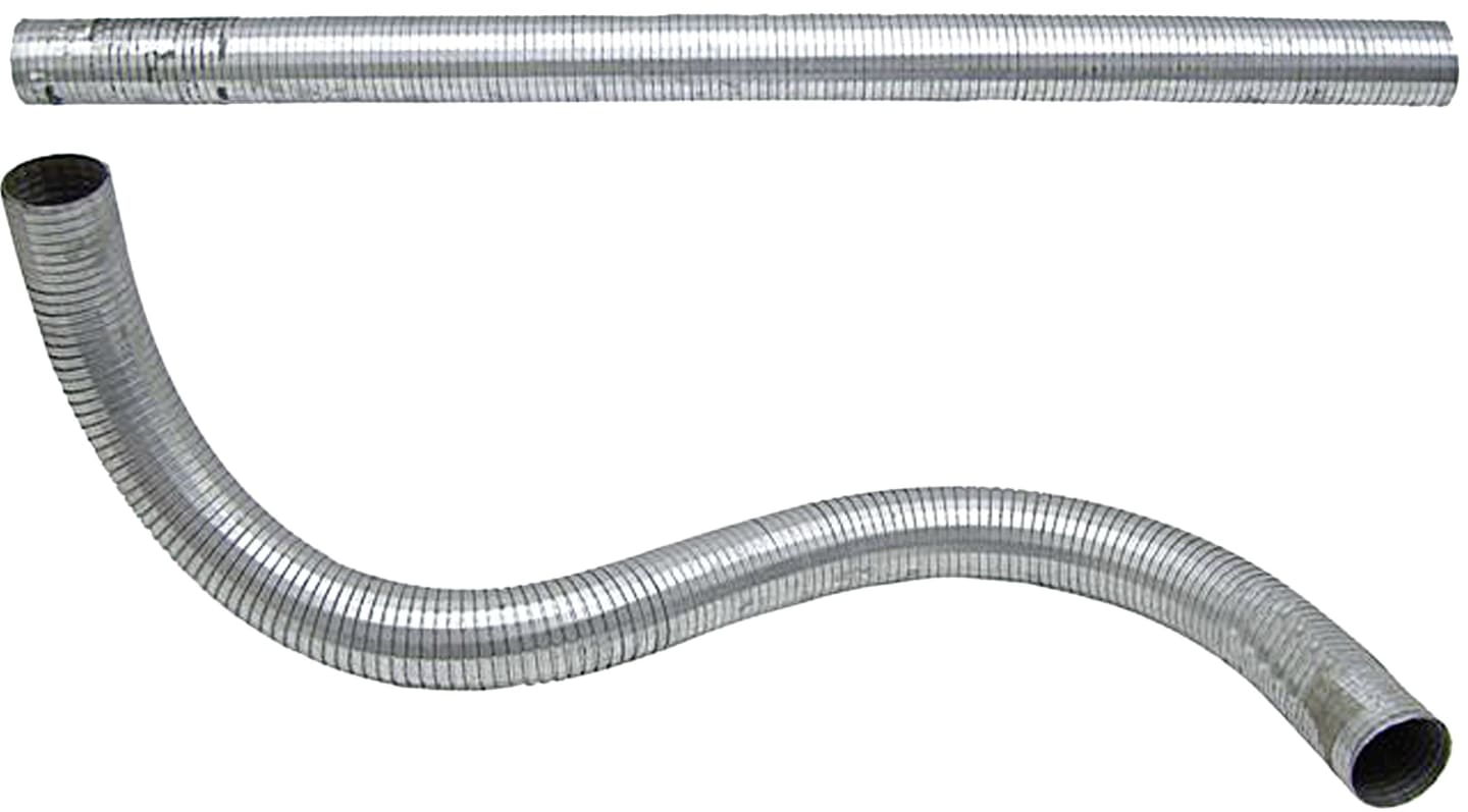 Auspuffrohr Länge 2.000 mm flexibel, Stahl, verzinkt