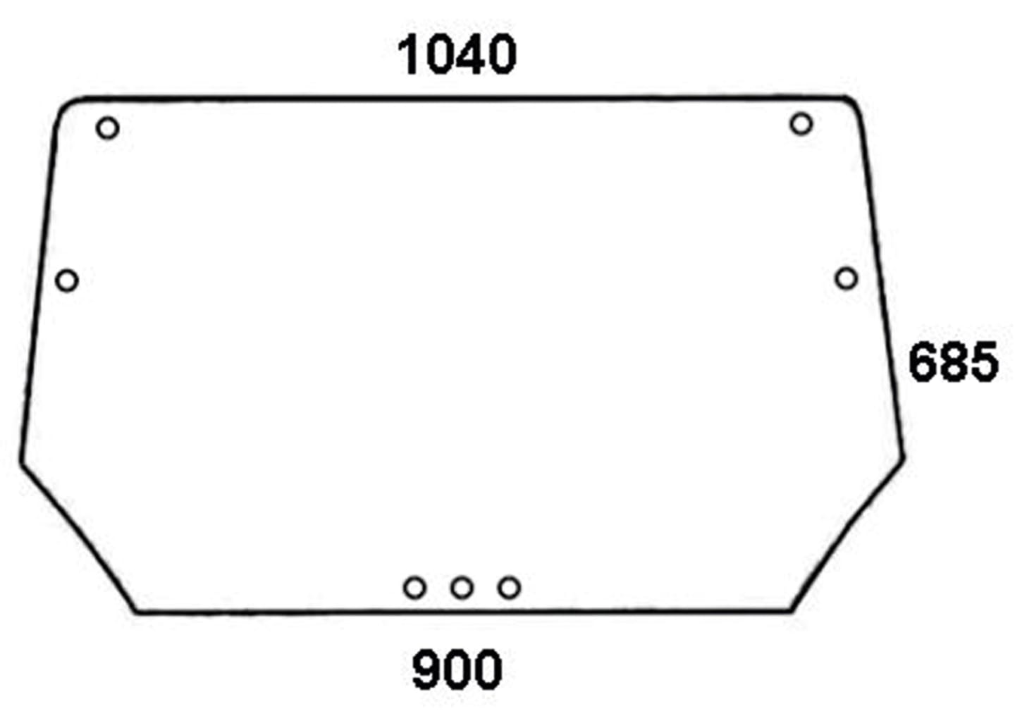 Heckscheibe 2-Loch-Befestigung, für Traktor Deutz-Fahr D 07 C
