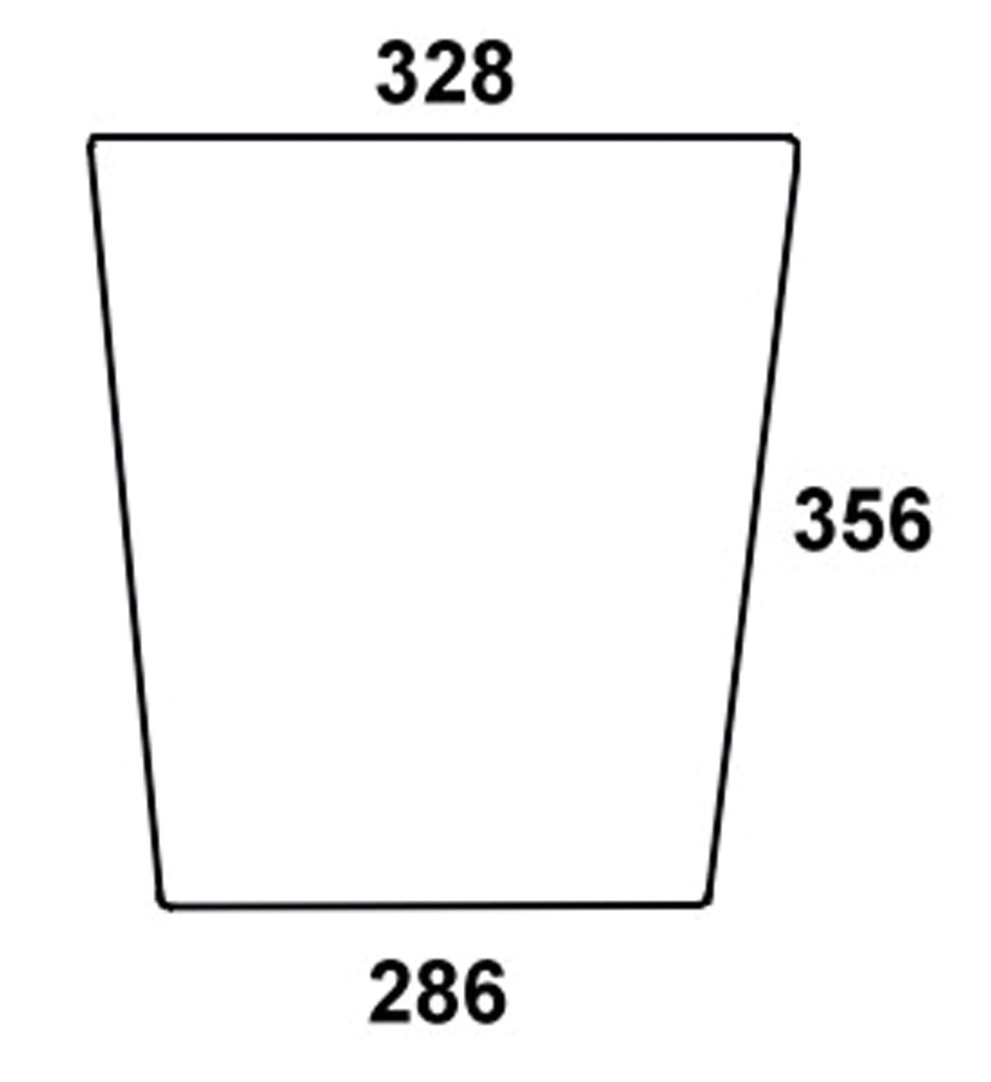 Türscheibe, grün, unten, für Massey Ferguson 3000 (bis Serien Nr. 50129)