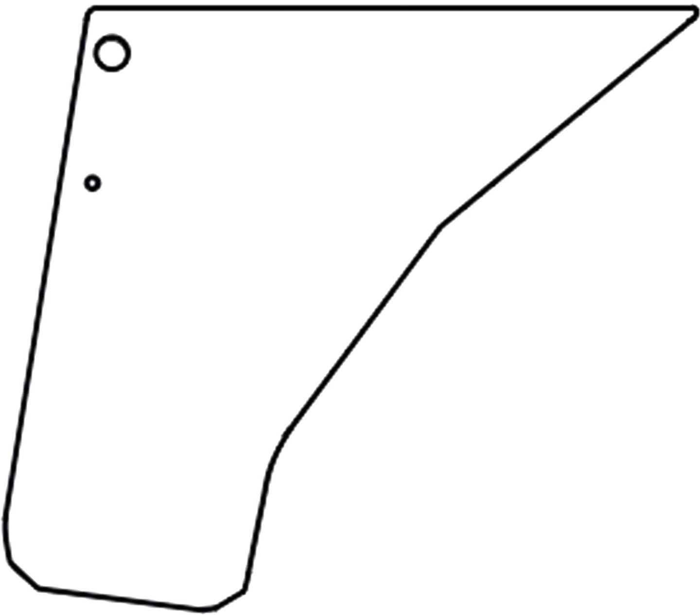 Türscheibe, grün/klar, unten links/rechts, für Case IH C, CS, Steyr 900, CS, M, Kabine C; CS; M