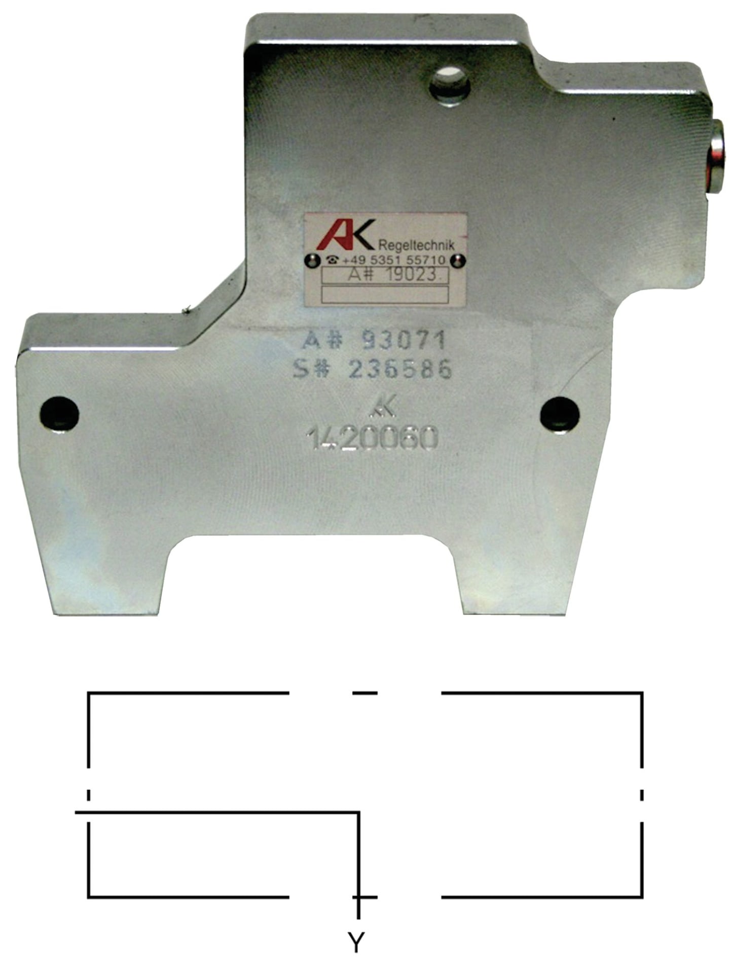 Endplatte 154 x 137 x 22 mm für Bosch System SB 23 LS -TG-, Traktor Deutz-Fahr Agrotron, Fendt Favorit, Xylon