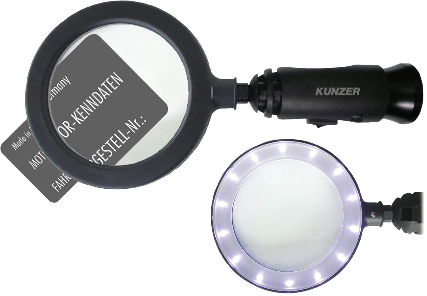 KUNZER Lupe Vergrößerung 3 fach mit LED-Beleuchtung, 7LL01