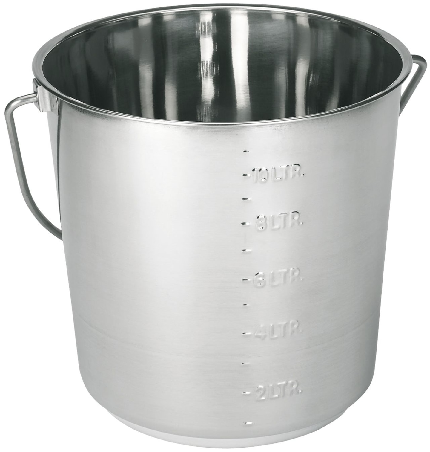 KERBL Edelstahleimer 12,3 l, mit Skalierung, hochglanzpoliert, 29377