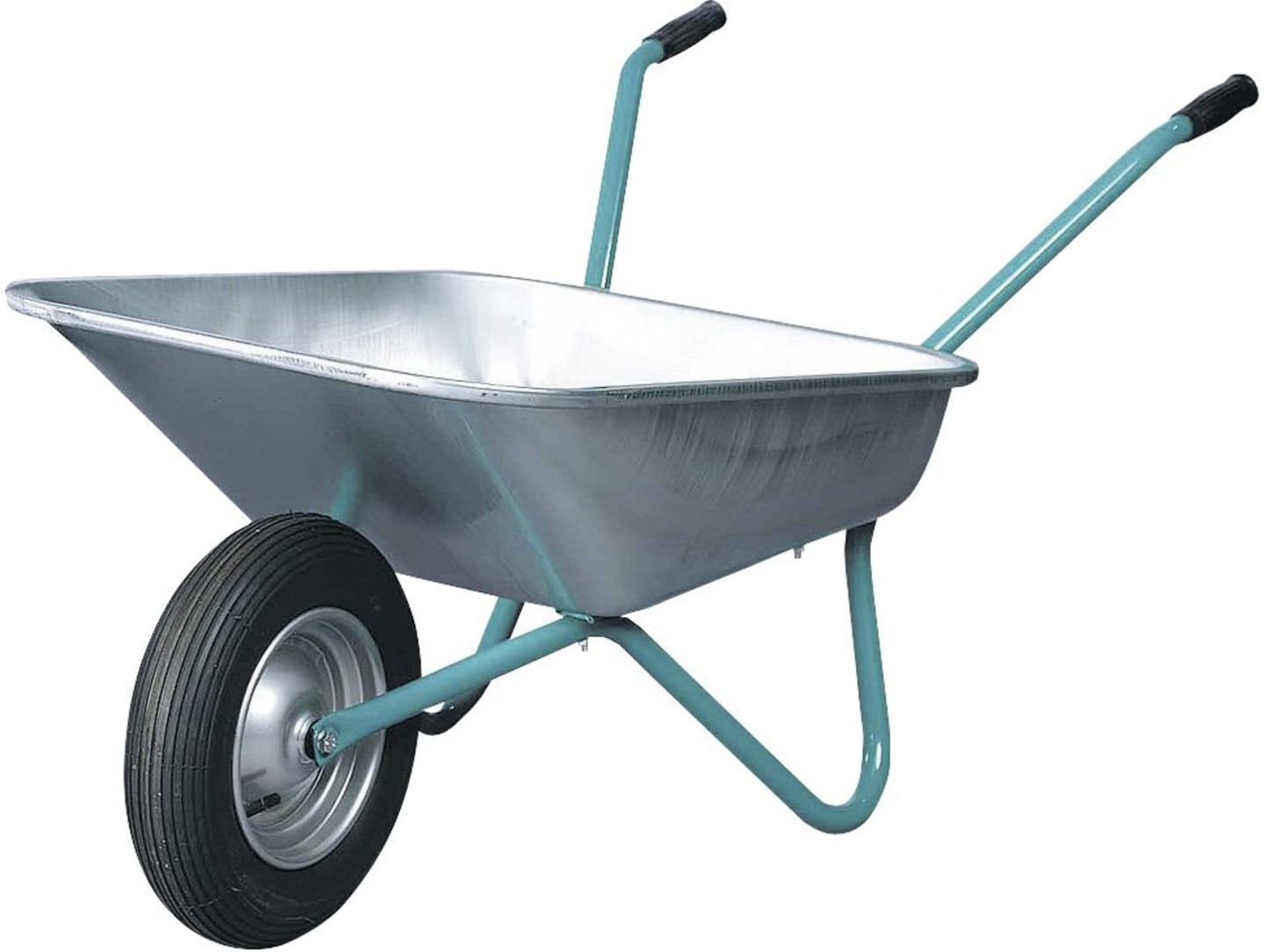 mefro Schubkarre "Garten 80" Mulde 80 l, Metall verzinkt, Luftrad 3.50-8, 018000