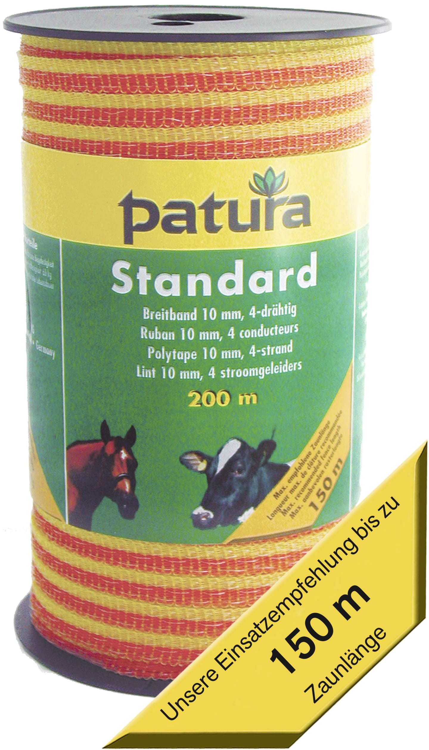 Patura Breitband "Standard" gelb; orange 10 mm/200 m, 184000