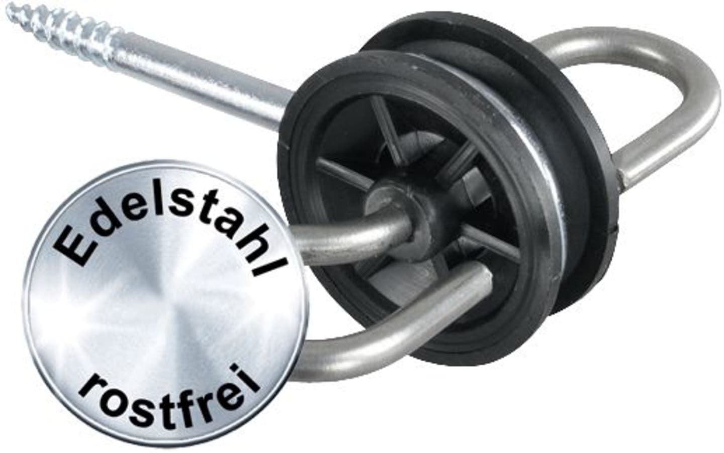 Patura Torgriffisolator mit Holzgewinde Edelstahl 4 St., 102704