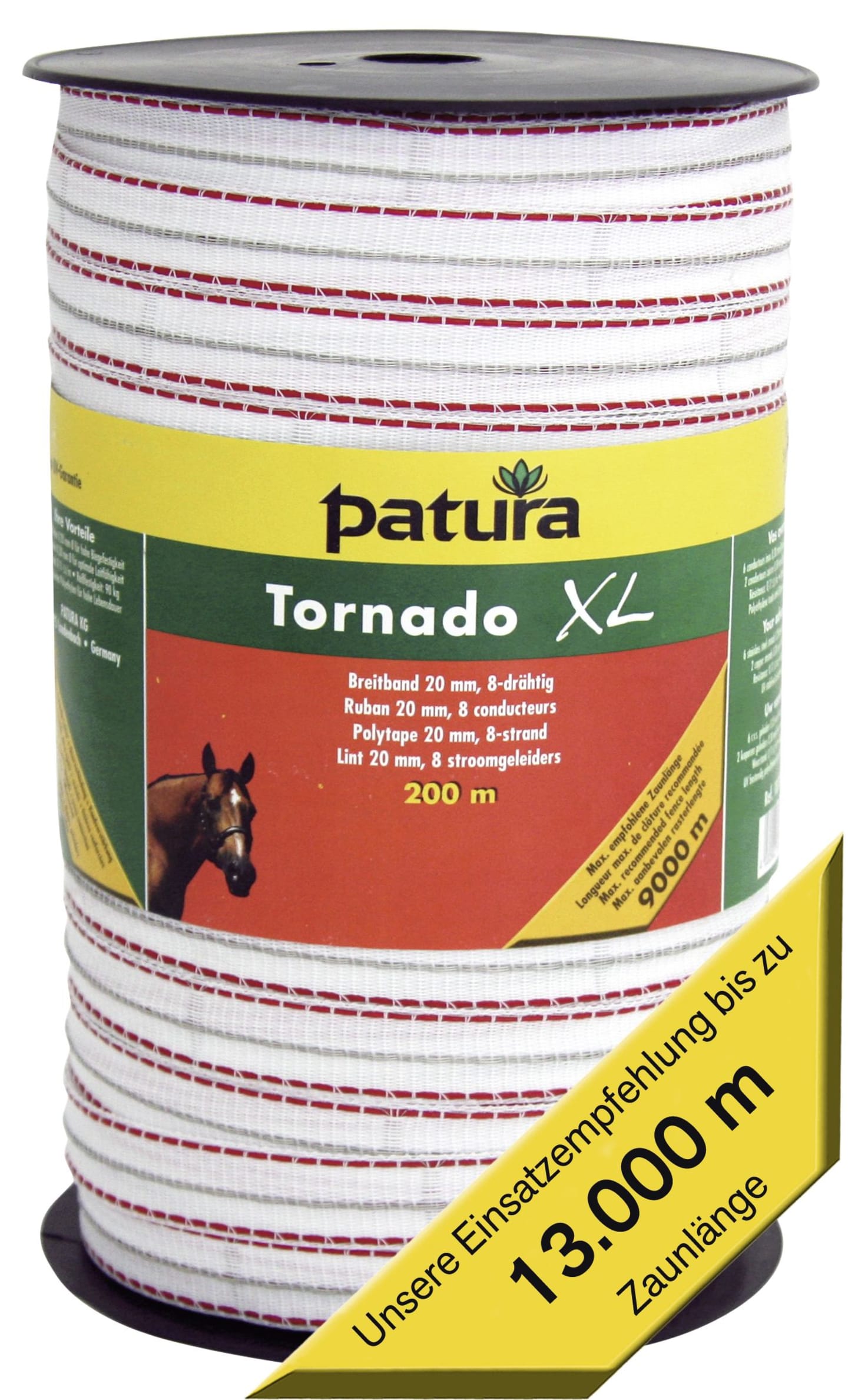 Patura Breitband "Tornado XL" weiß; rot 20 mm