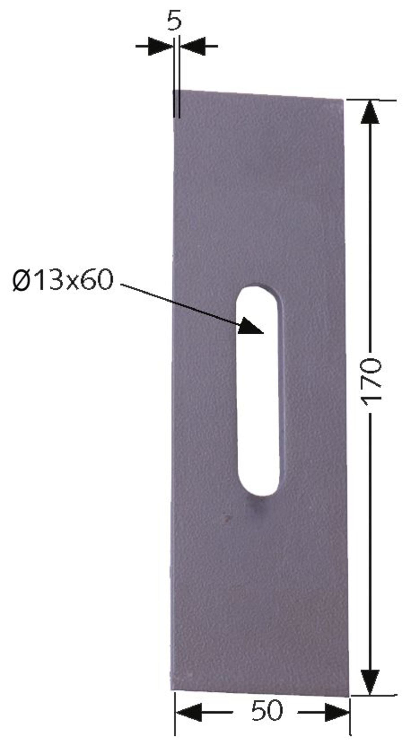 Industriehof® Abstreifer 170 x 50 x 5 mm, Bohrung 60 x 13 mm für Rabe Packerwalzen, 51-R104