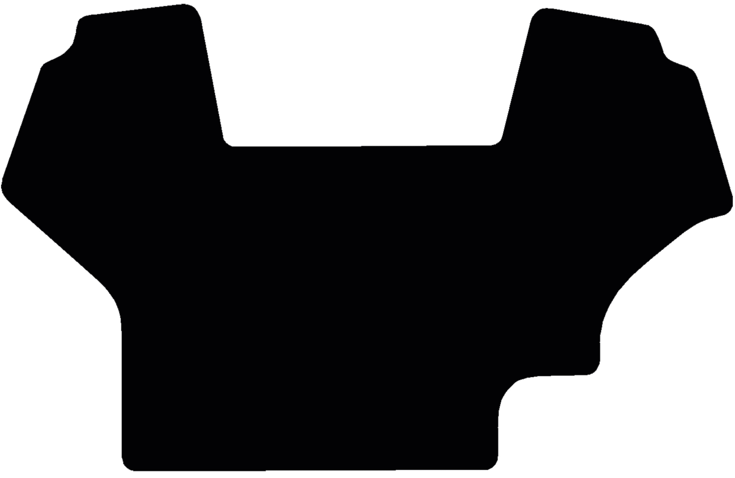 Fußmatte Velours schwarz, für Case IH Traktor CS 150, ab Bj. 97