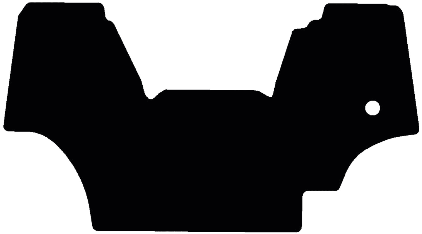 Fußmatte Velours schwarz, für Landini Traktor Alpine STD/GT, ab Bj. 04