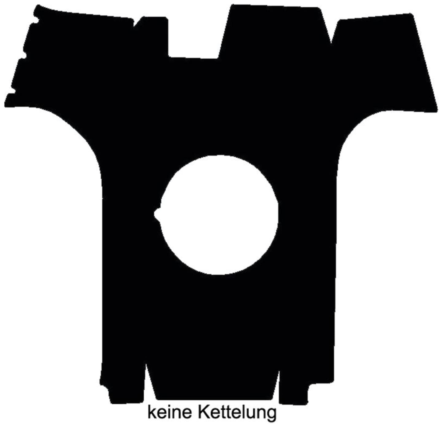 Fußmatte Velours schwarz, für Fendt Traktor Vario 800, 900 (COM 3+SCR) ohne Motorbremse, mit Rückfahreinrichtung