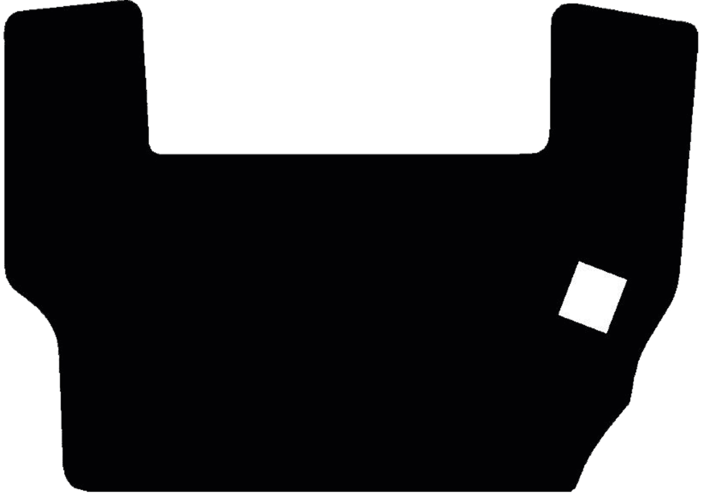 Fußmatte Velours schwarz, für Case IH Traktor Maxxum 5000, Bj. 88 – 96
