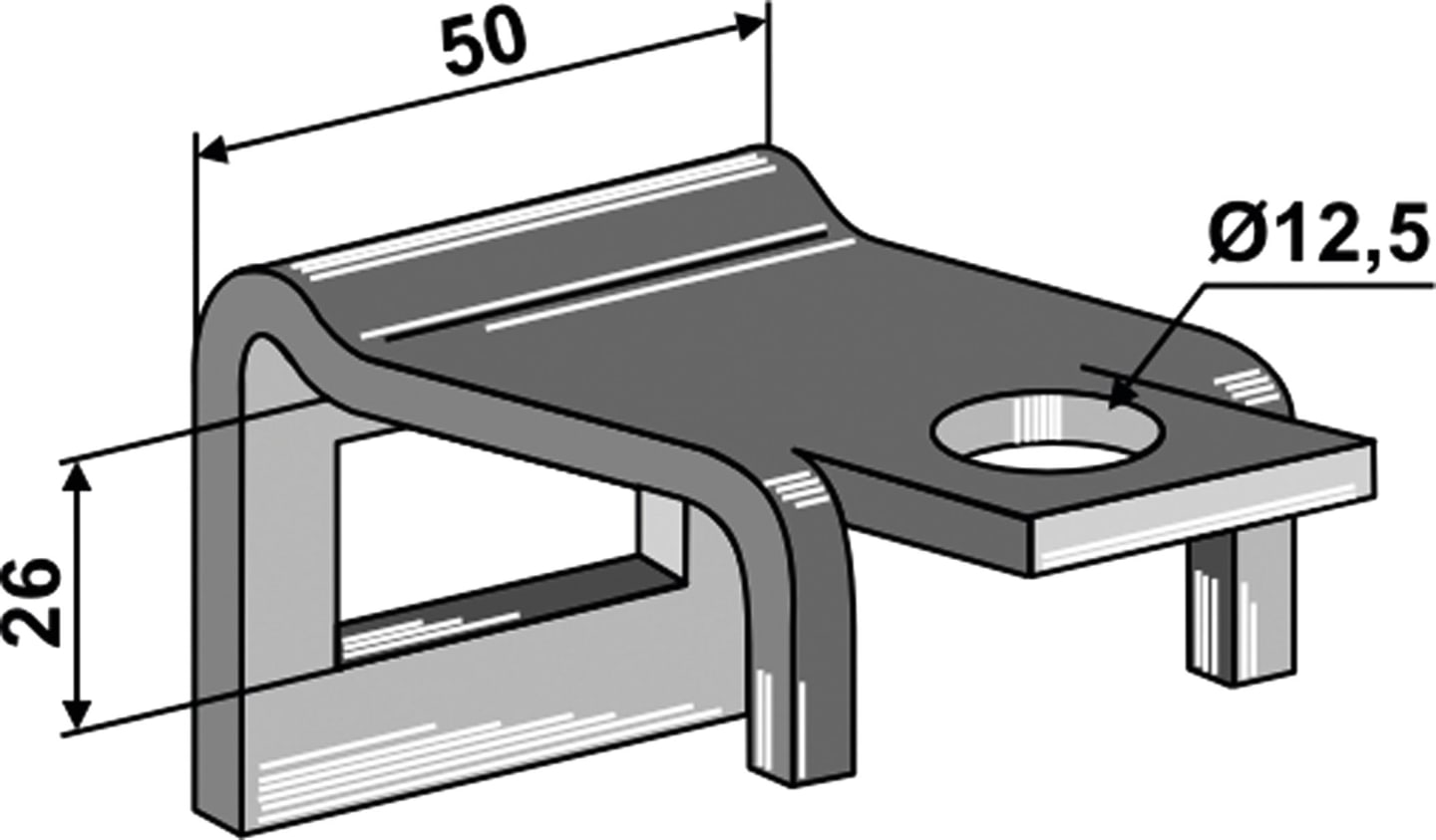 Industriehof® Zinkenhalter "B" für Federzinken 32 x 12 mm, Passender Rahmen 50 x 15 mm für universal, 1.HH17-3005