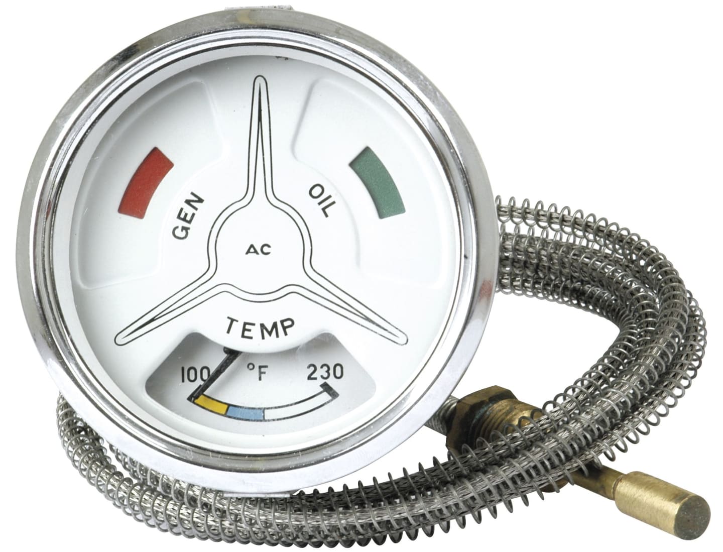 Temperaturanzeige Ø 80 mm, beleuchtet, für Kühlwasser Traktor Fordson Major