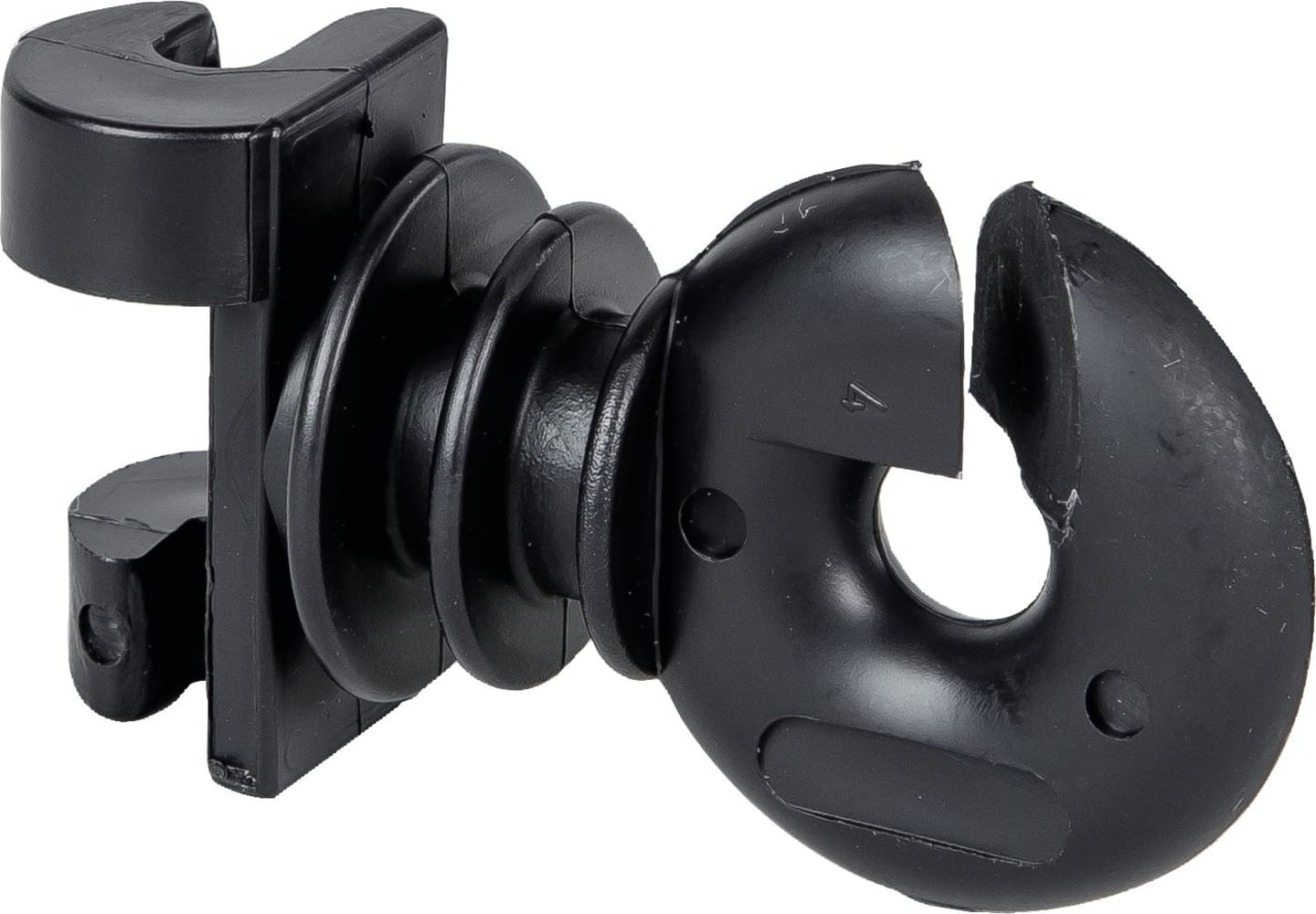Patura Ringisolator für ovale Federstahlpfähle, zur Befestigung von Litzen und Breitbändern bis 12,5 mm in der Mitte eines Pfahls, 168525