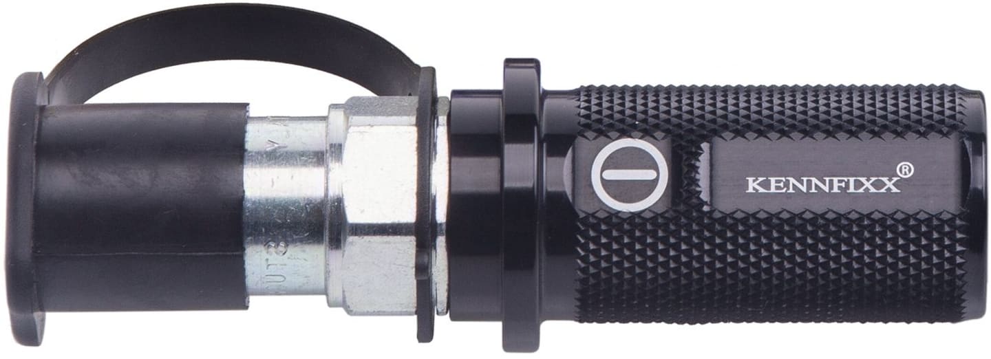 Kennfixx® Hydraulik-Handgriff schwarz -, BG 04, Stecker M 26 x 1,5 IG; Schlauch 3/4" IG