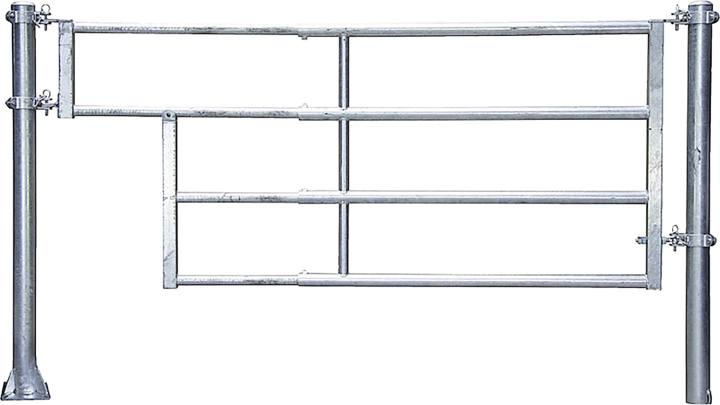 Patura Abtrennung "R4", 355 – 455 cm, mit Ausschnitt für Tränken, 4 Horizontalstreben, 323222
