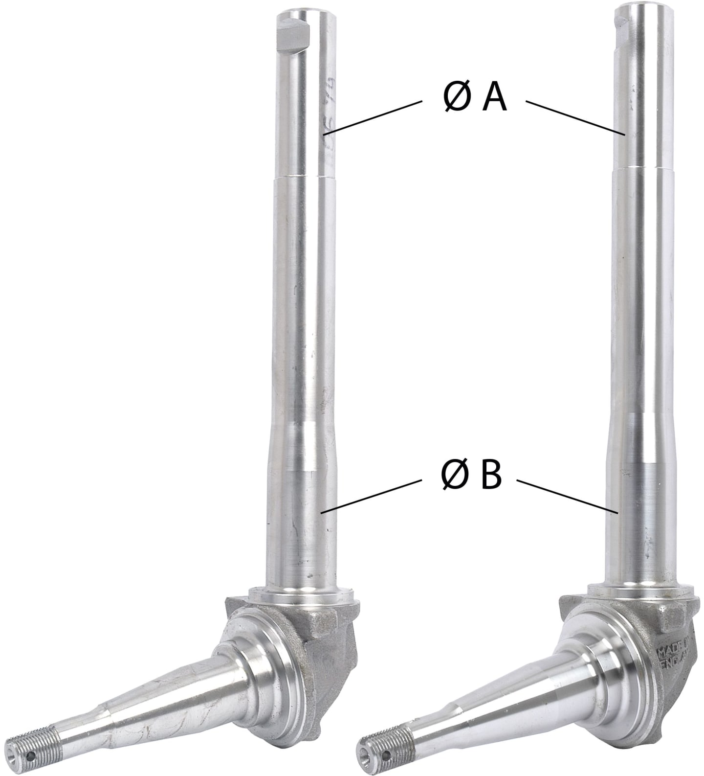 Achsschenkel links/rechts Länge 298,45 mm, für Ford New Holland 300, 2000, 3000, 4000