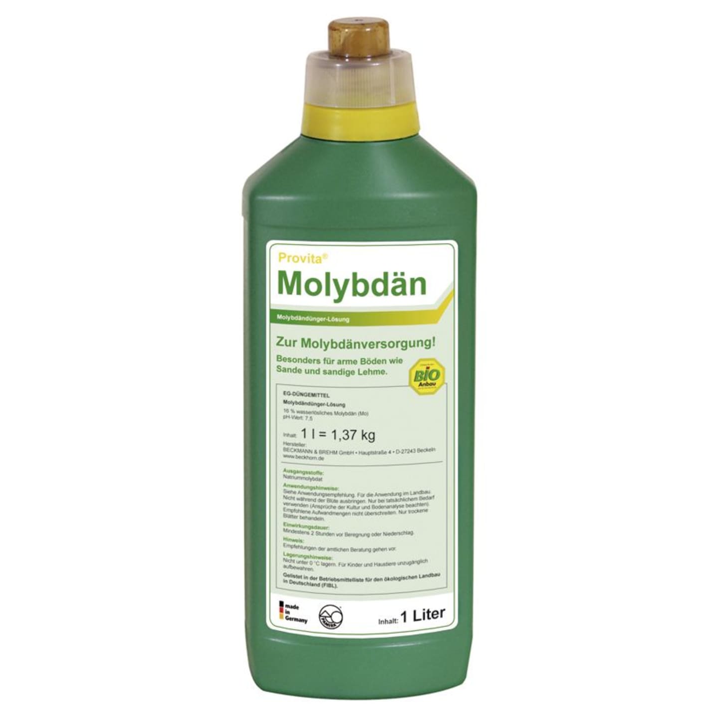 Beckmann Profi Provita Provita® Molybdän 1 l Flasche flüssig