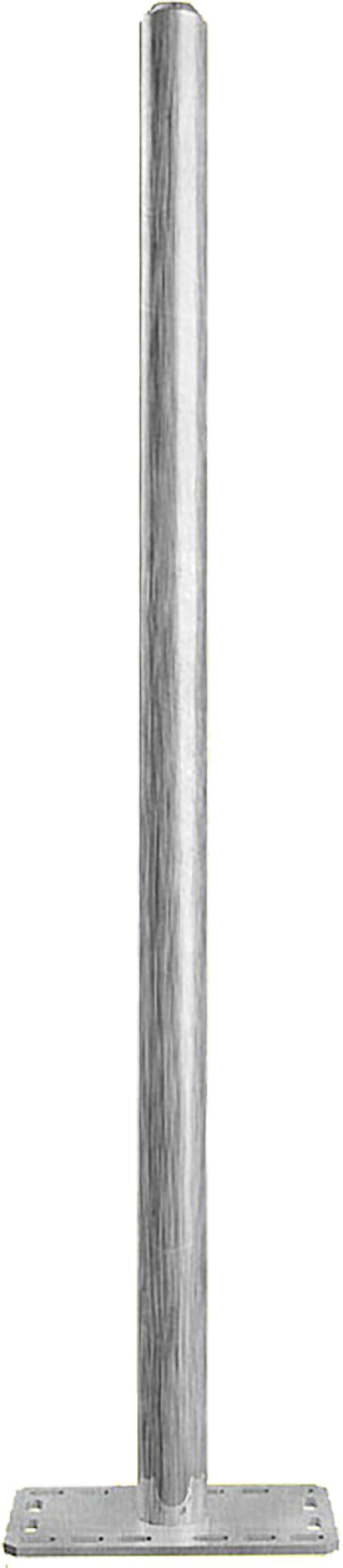Patura Pfosten rund Ø 76 mm x Höhe 165 cm mit Bodenplatte, Stahl, verzinkt, 303473