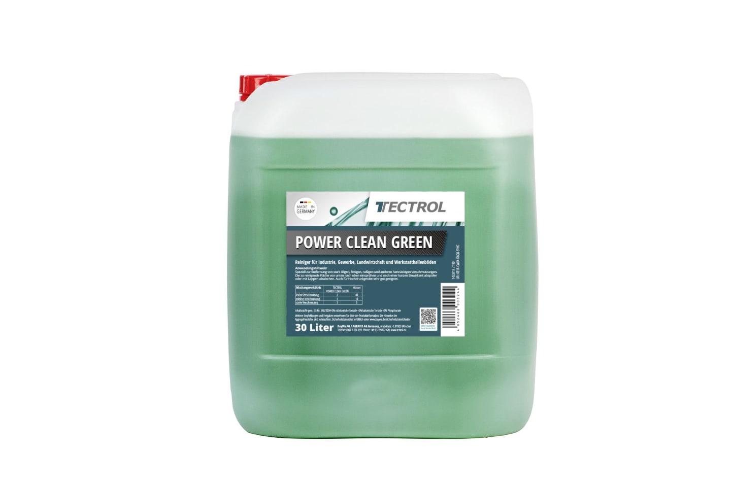TECTROL POWER CLEAN GREEN 30 l Kanister Universalreiniger, Ölreiniger, Hochdruckreiniger, Bodenreiniger, biologisch abbaubar