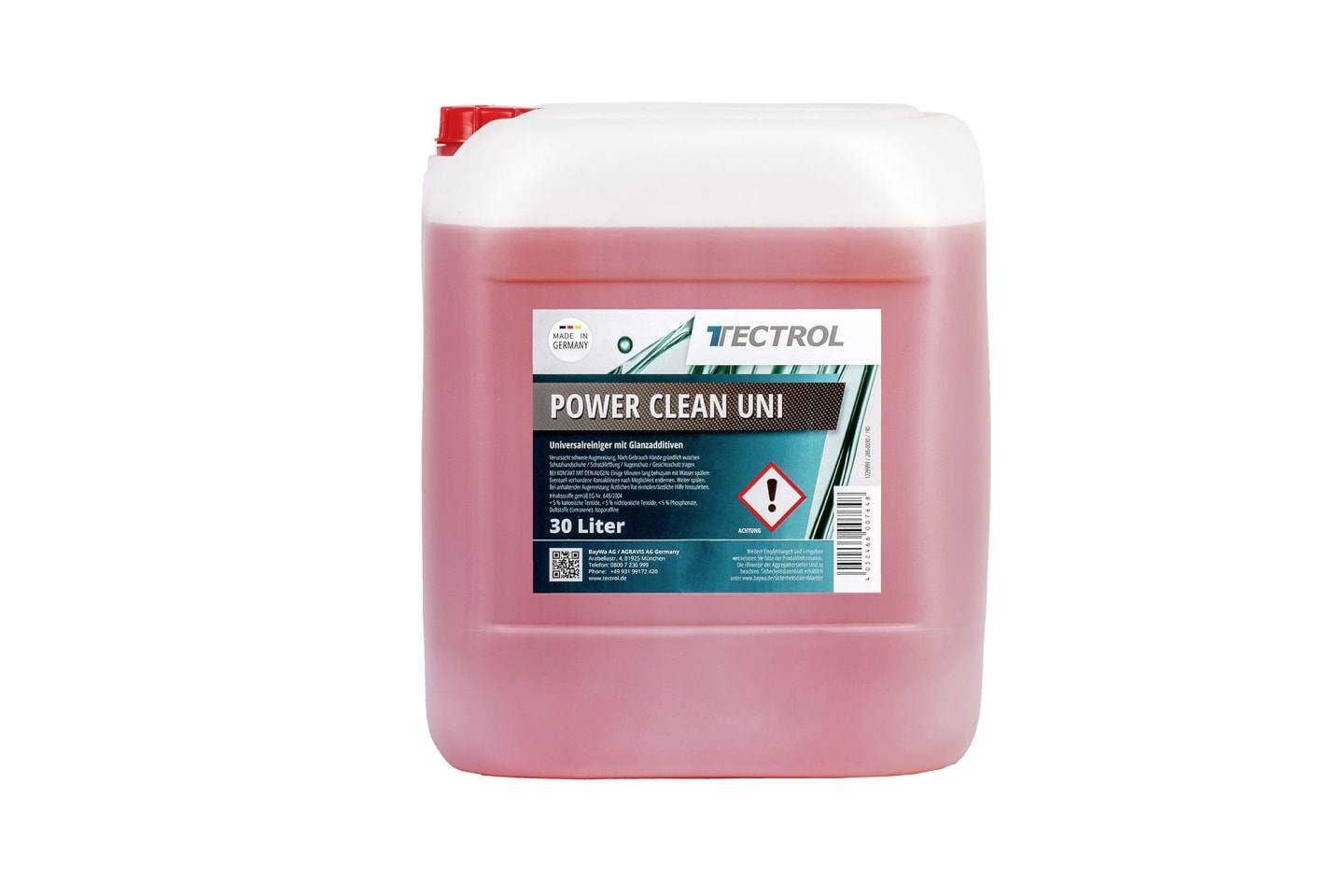 TECTROL POWER CLEAN UNI 30 l Kanister Fahrzeugreiniger, Waschanlagenreiniger, Konzentrat, für Traktoren, Schlepper, Pkw, Lkw, Maschinen und Geräte