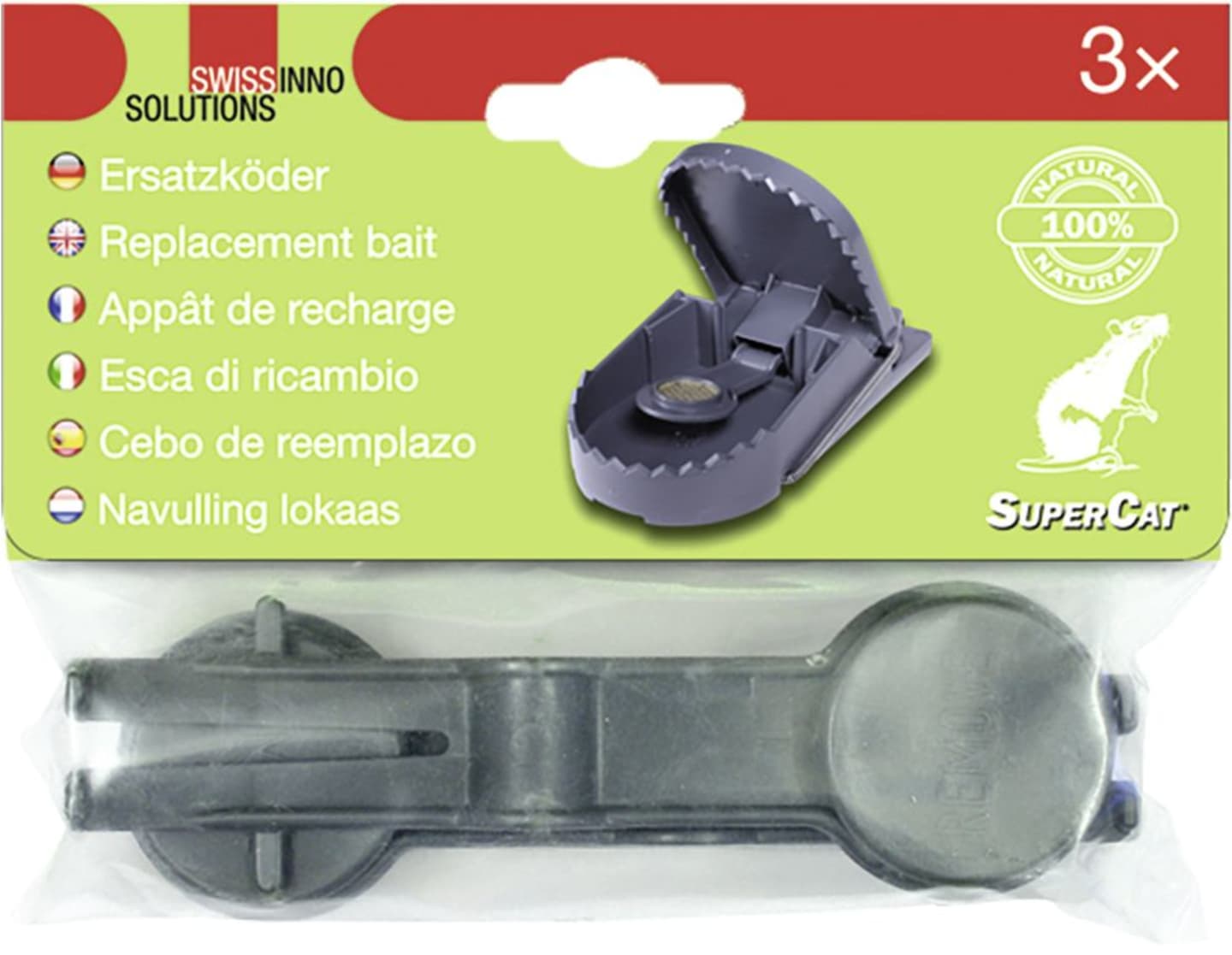 SWISSINNO Ersatzköder 3 St., für Rattenfalle SuperCat, 79980