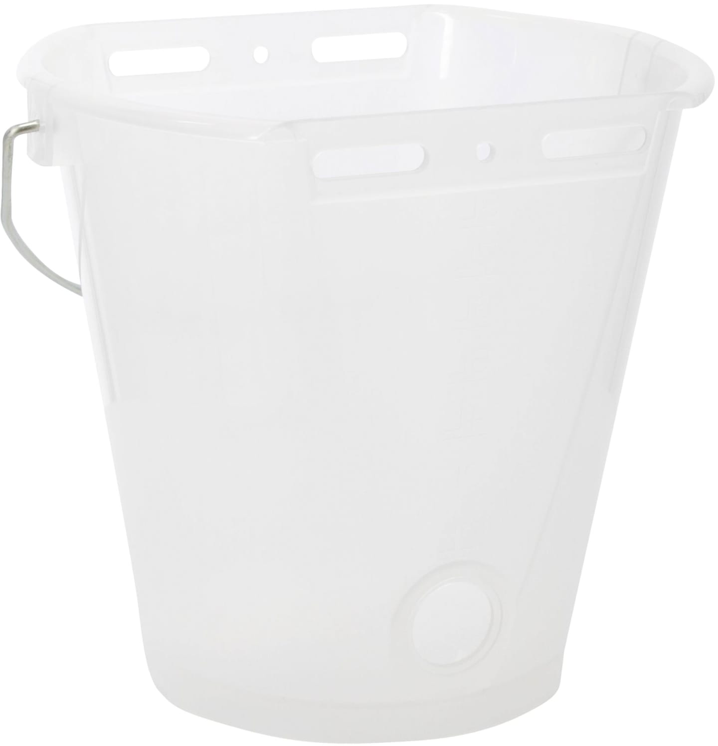 KERBL Kälbertränkeeimer 8 l rund 1 x Eimer/ohne Ventil/Sauger, Kunststoff (lebensmittelecht), weiß; transparent, 14266