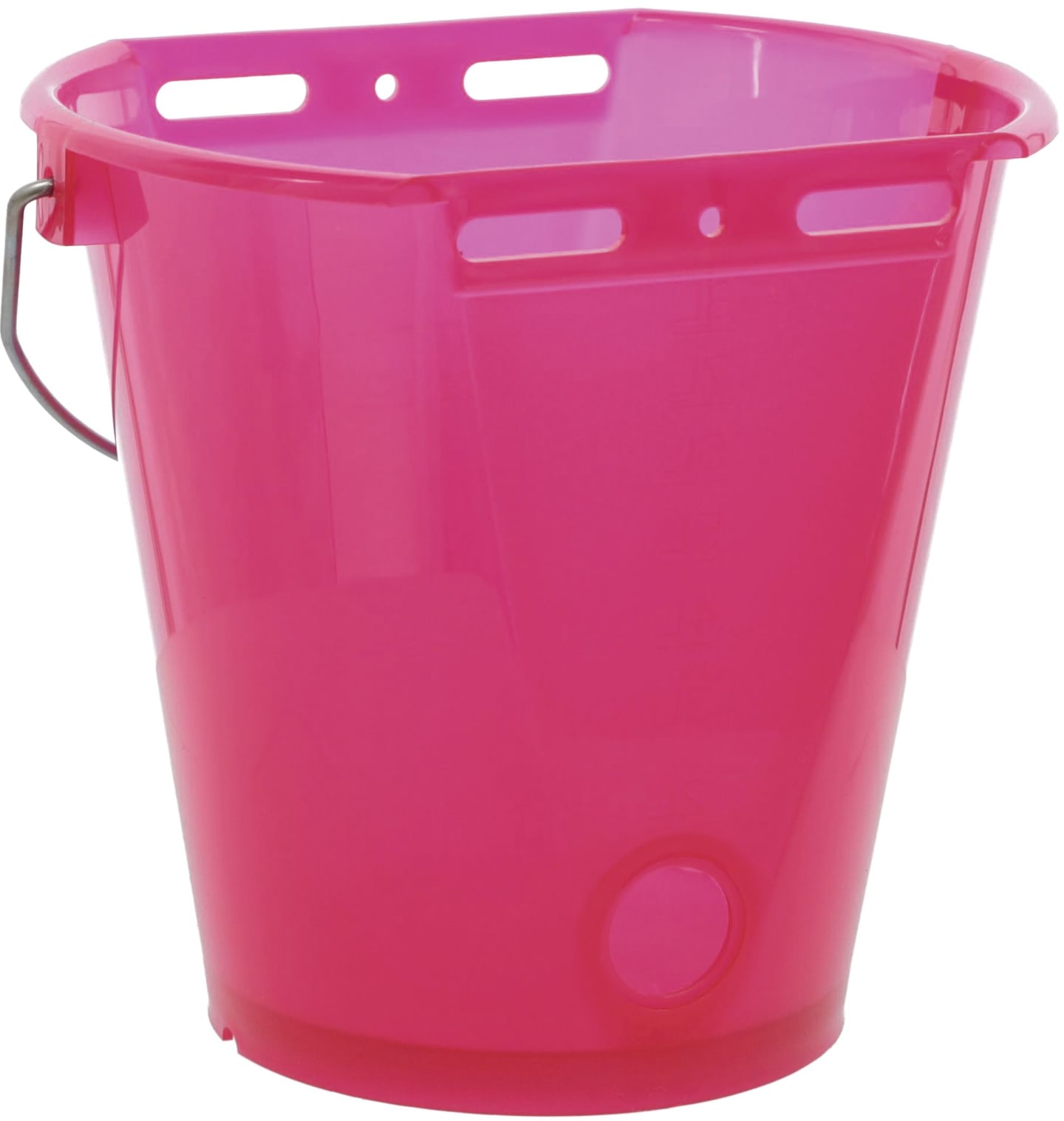 KERBL Kälbertränkeeimer 8 l rund 1 x Eimer/ohne Ventil/Sauger, Kunststoff (lebensmittelecht), rosa; transparent, 14268