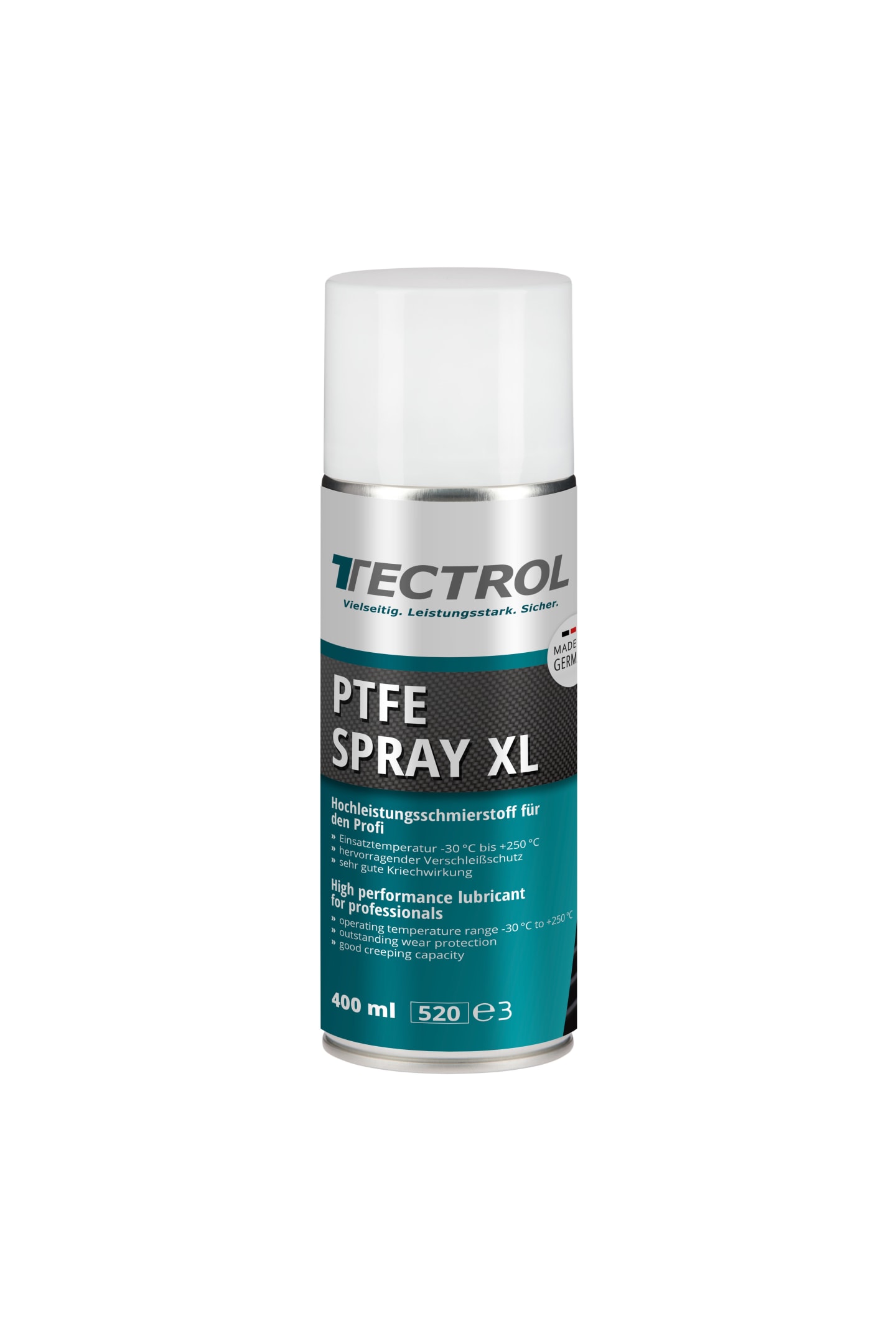 TECTROL PTFE SPRAY XL 400 ml Spray Multifunktionsspray, PTFE, Teflonspray, harzfrei, silikonfrei, Korrosionsschutz