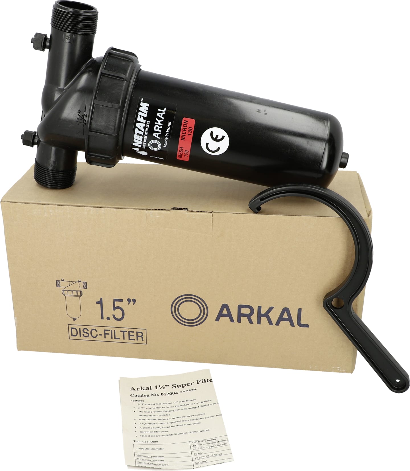ARKAL Scheibenfilter "Standard" ohne Ventil, 3/4" AG, 4 m³/h, für Bewässerungsanlage, 70640-001200