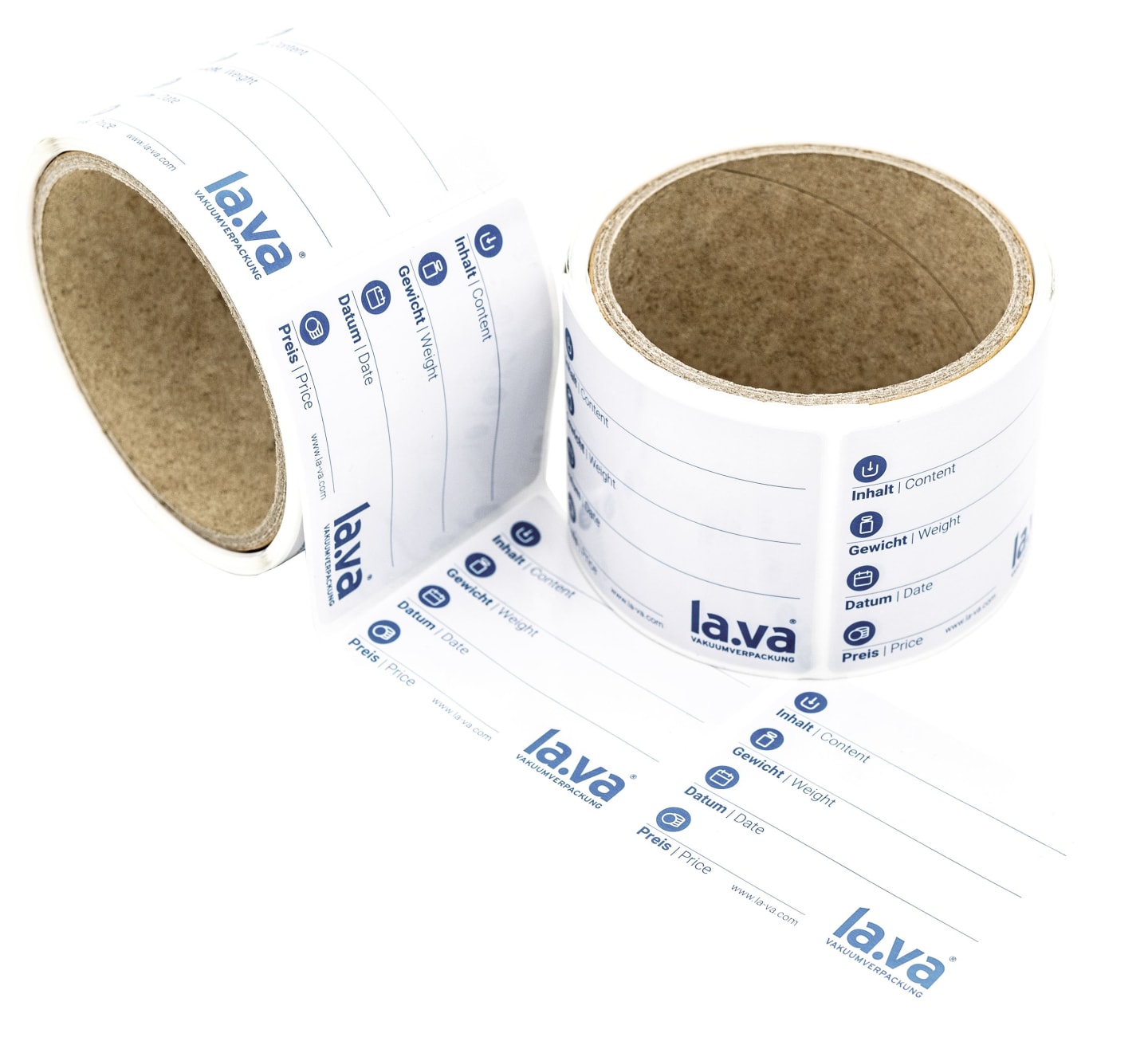 la.va® Klebe-Etiketten 70 x 60 mm, Kunststofffolie, 100 St.