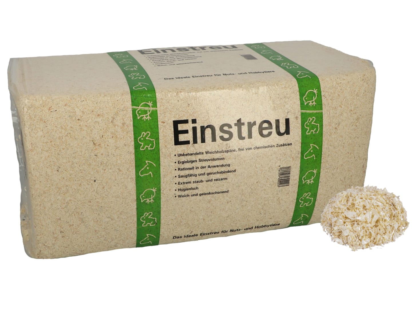 Hobelspan Einstreu XXL Einstreu aus Hobelspänen für Kleintiere und Pferde 26 kg Ballen