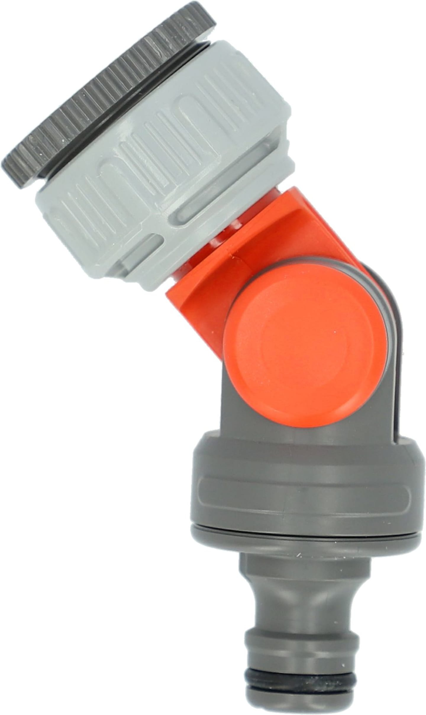 GARDENA Winkelhahnstück schwenkbar G 3/4" IG; G 1" IG grau; orange für Wasserhähne mit 26,5 mm (G 3/4" AG) und 33,3 mm (G 1" AG), 02999-20