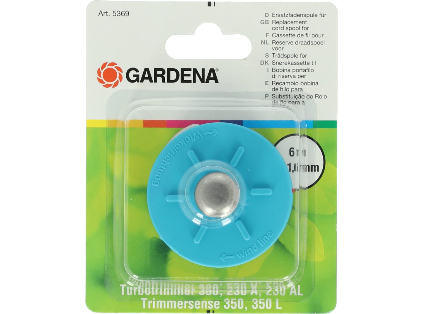 GARDENA Ersatzfadenspule für Turbotrimmer, türkis, 05369-20