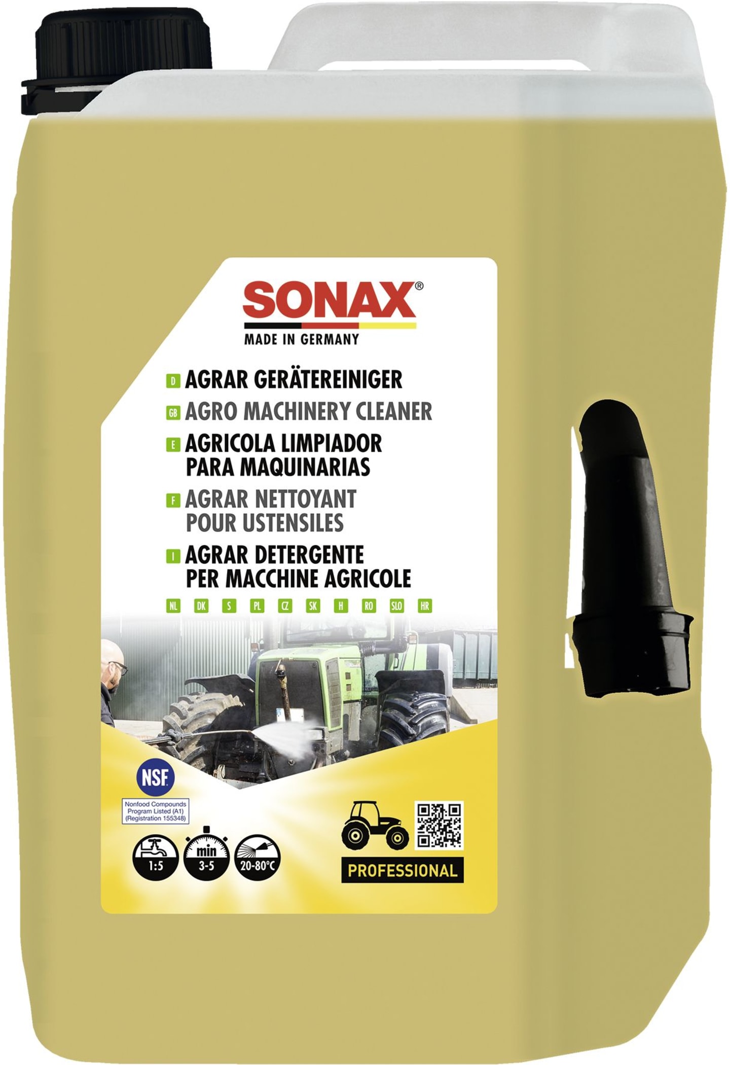 Sonax® Maschinenreiniger "Agrar" alkalisch, für alltägliche Verschmutzungen 5 l, 07055000