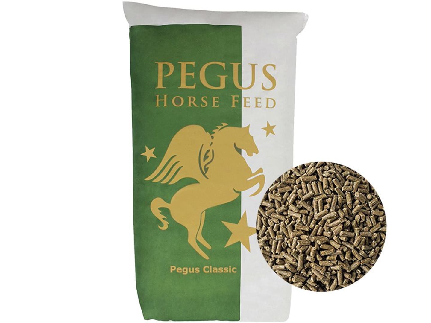 Pegus Classic Standard (Kleinpackung) rohfaserreiches, pelletiertes Kraftfutter für Freizeitpferde 25 kg Sack