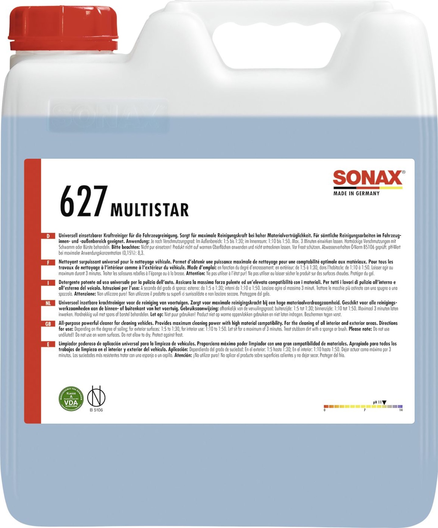 Sonax® Maschinenreiniger "MultiStar" phosphathaltig 10 l, 06276000
