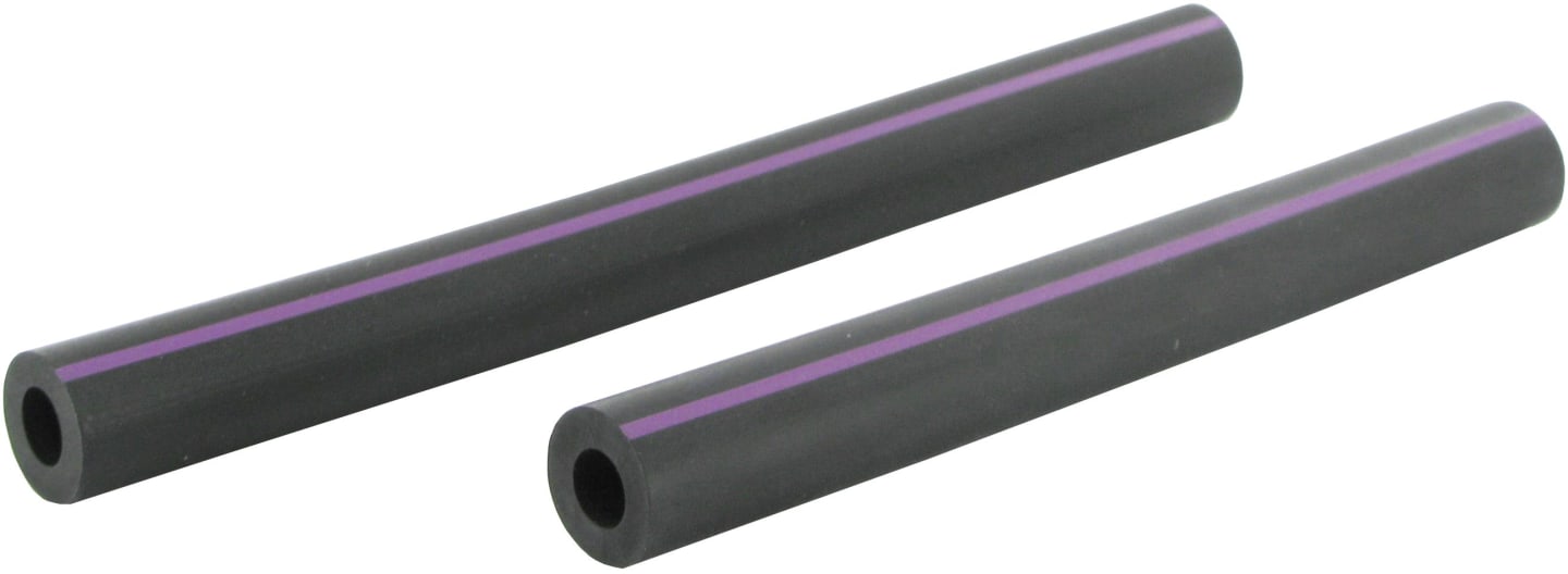 Milchschlauch 8,5 x 180 mm, Gummi, kurz, ohne Verstärkung, 1 rotlila Streifen, für Delaval