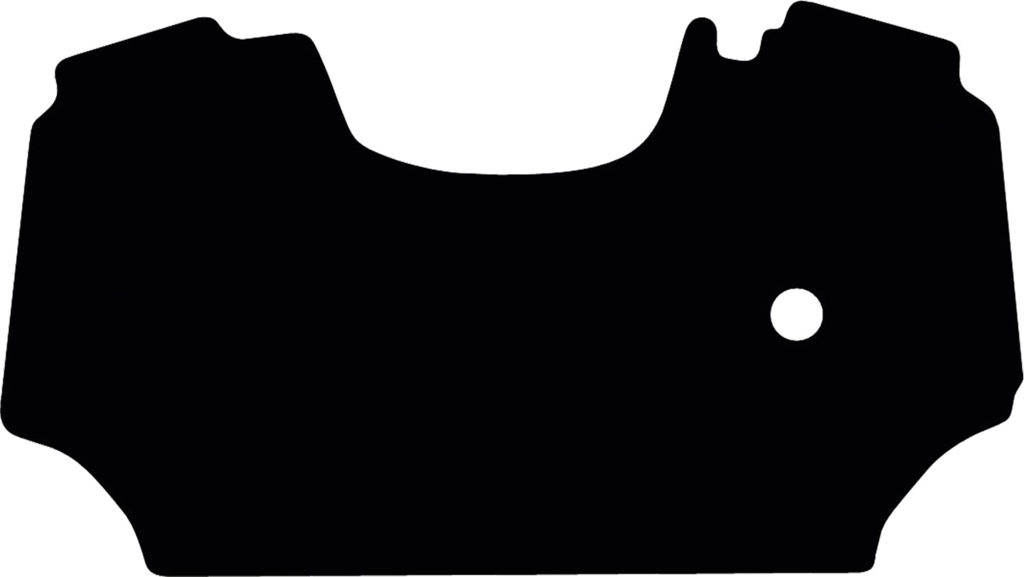 Fußmatte Gummi schwarz, für Deutz-Fahr Traktor Serie 5D (nicht Ecoline), ohne Differential Sperrpedal