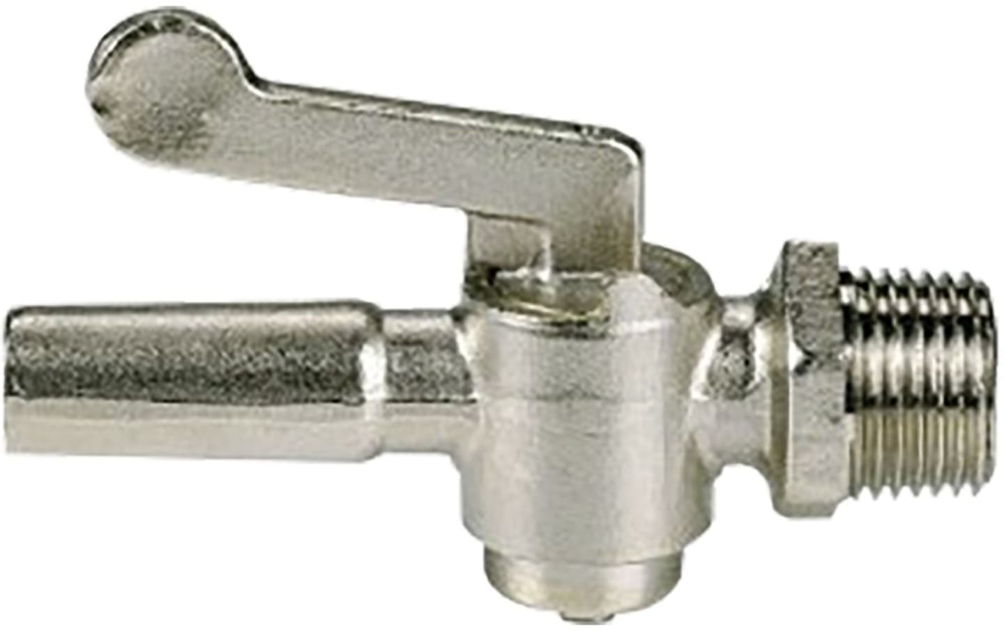 Vakuum-Hahn 1/2" AG gerade mit Absperrhebel, für Milchrohrleitung, verzinkt