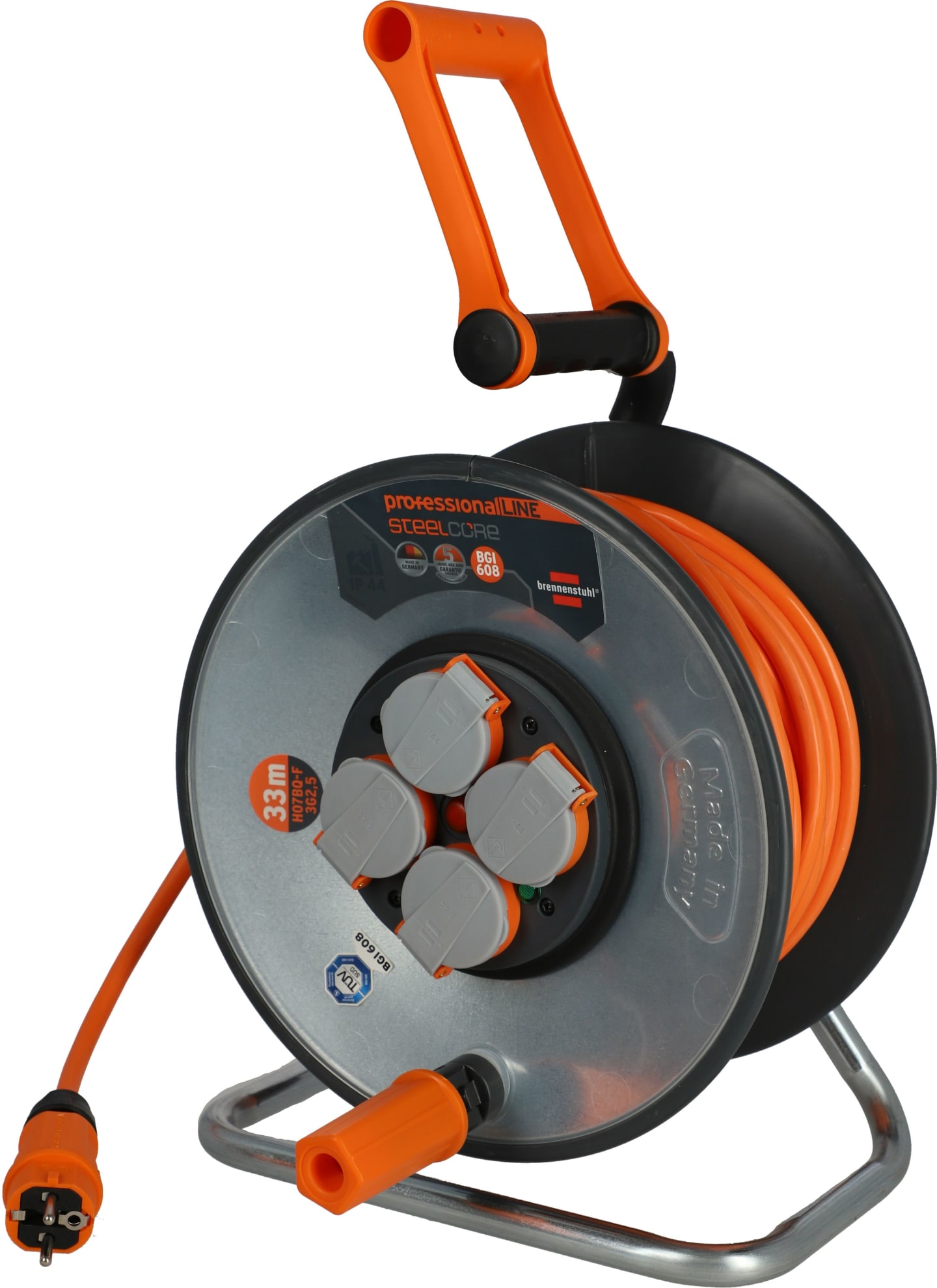 brennenstuhl professionalLine Steelcore Kabeltrommel IP44 H07B 33m Kabel