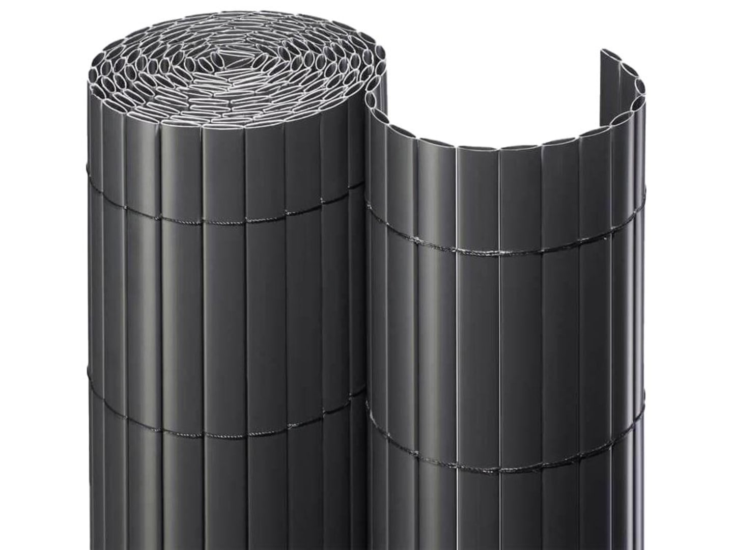 NOOR Sichtschutzmatte PVC anthrazit 3 x 0,9 m Sichtschutz Kunststoff
