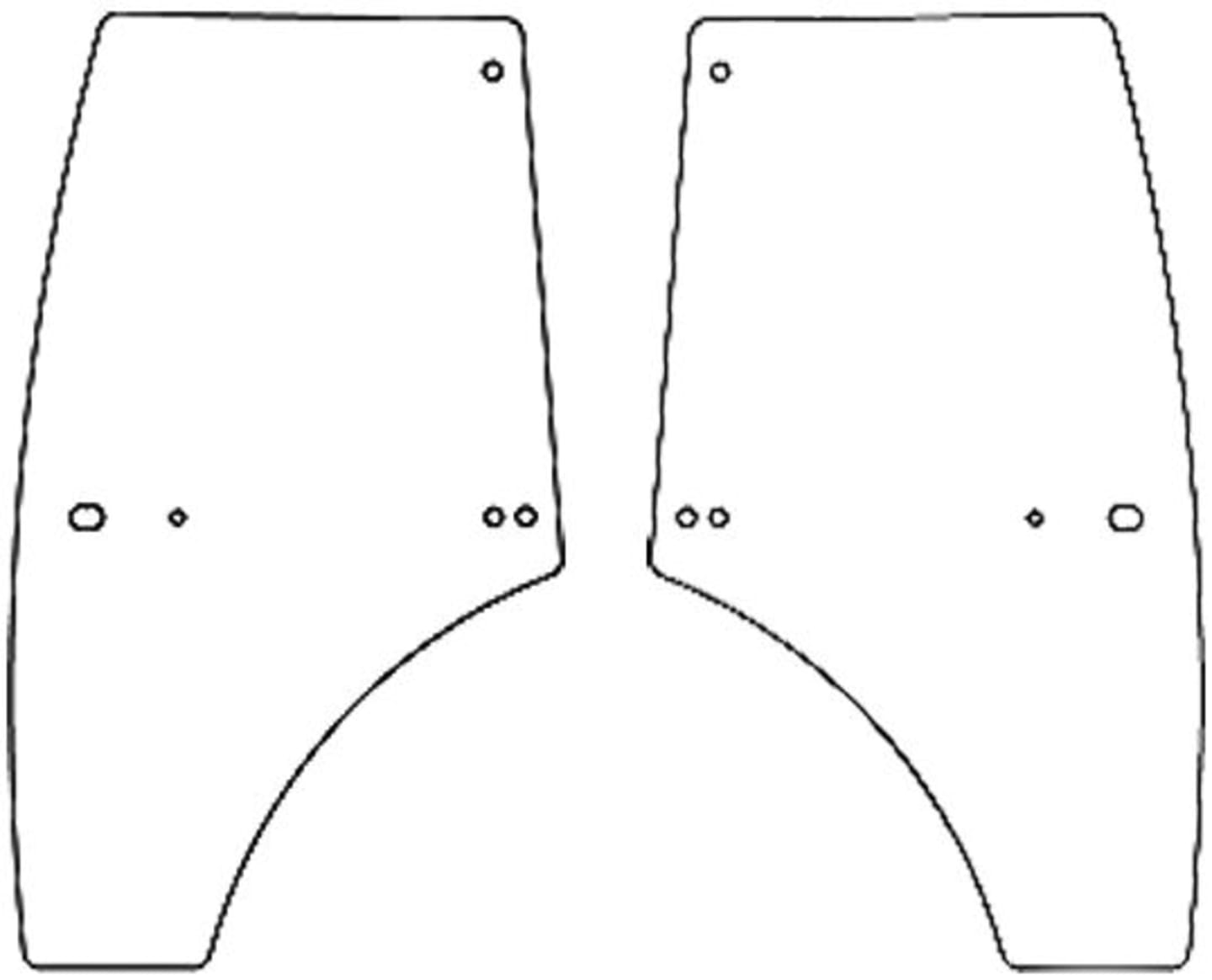 Türscheibe, grün, links/rechts, für Massey Ferguson Kabine 3600 A, Kabine 3600 A