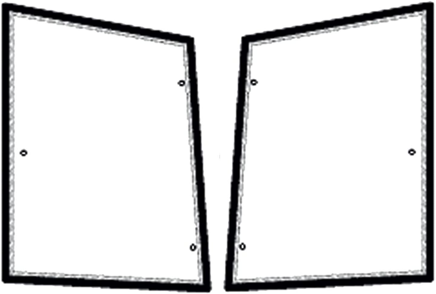 Seitenscheibe links/rechts, grün, Siebdruck, für Traktor Case IH JX; New Holland TDD