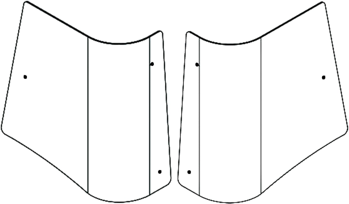 Eckscheibe grün, links/rechts, für John Deere 5000, 6000