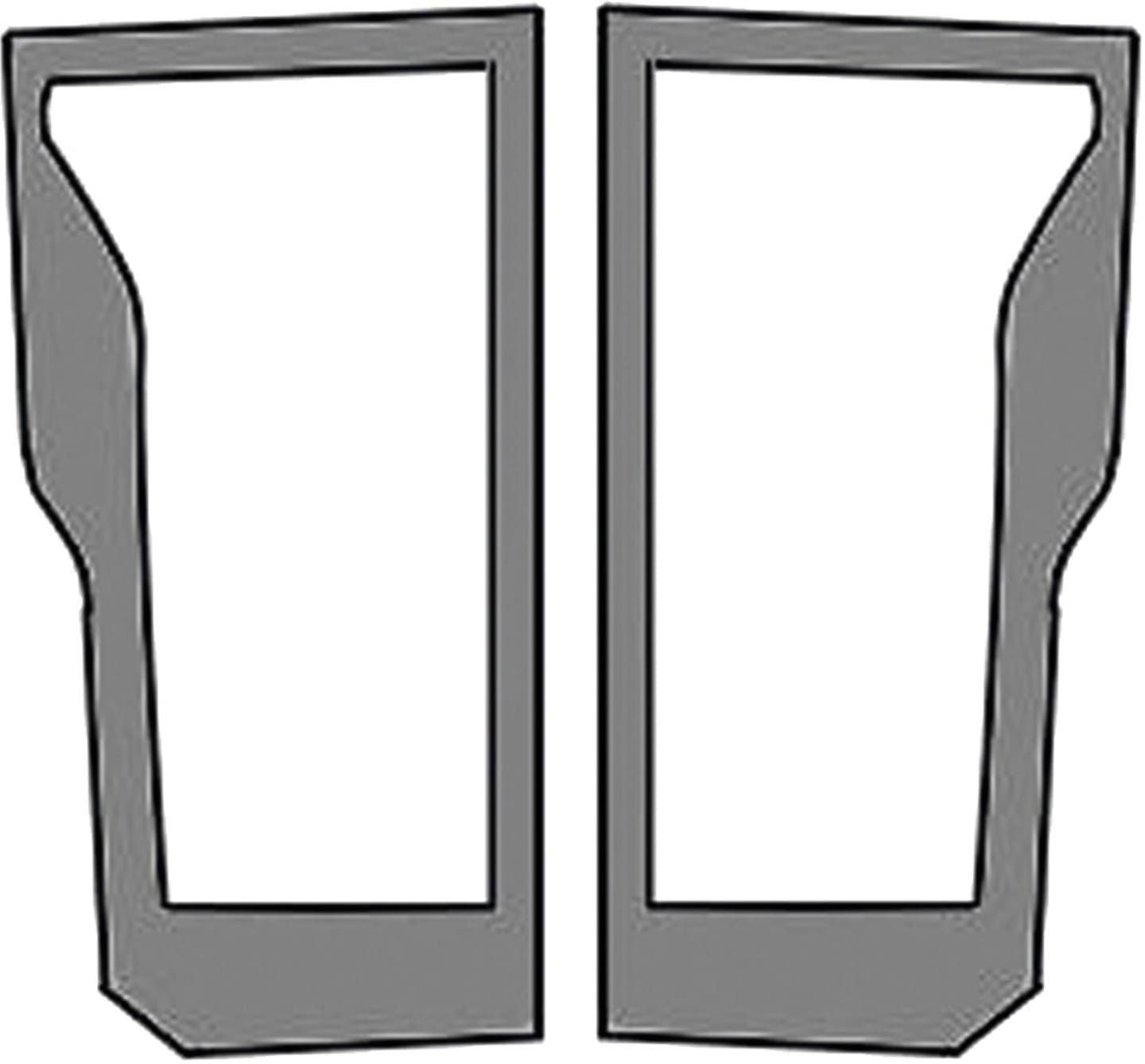 Frontscheibe grün, unten links/rechts, Siebdruck, geklebt, für Traktor Case IH JXU; Ford; New Holland T, TL, TLAA