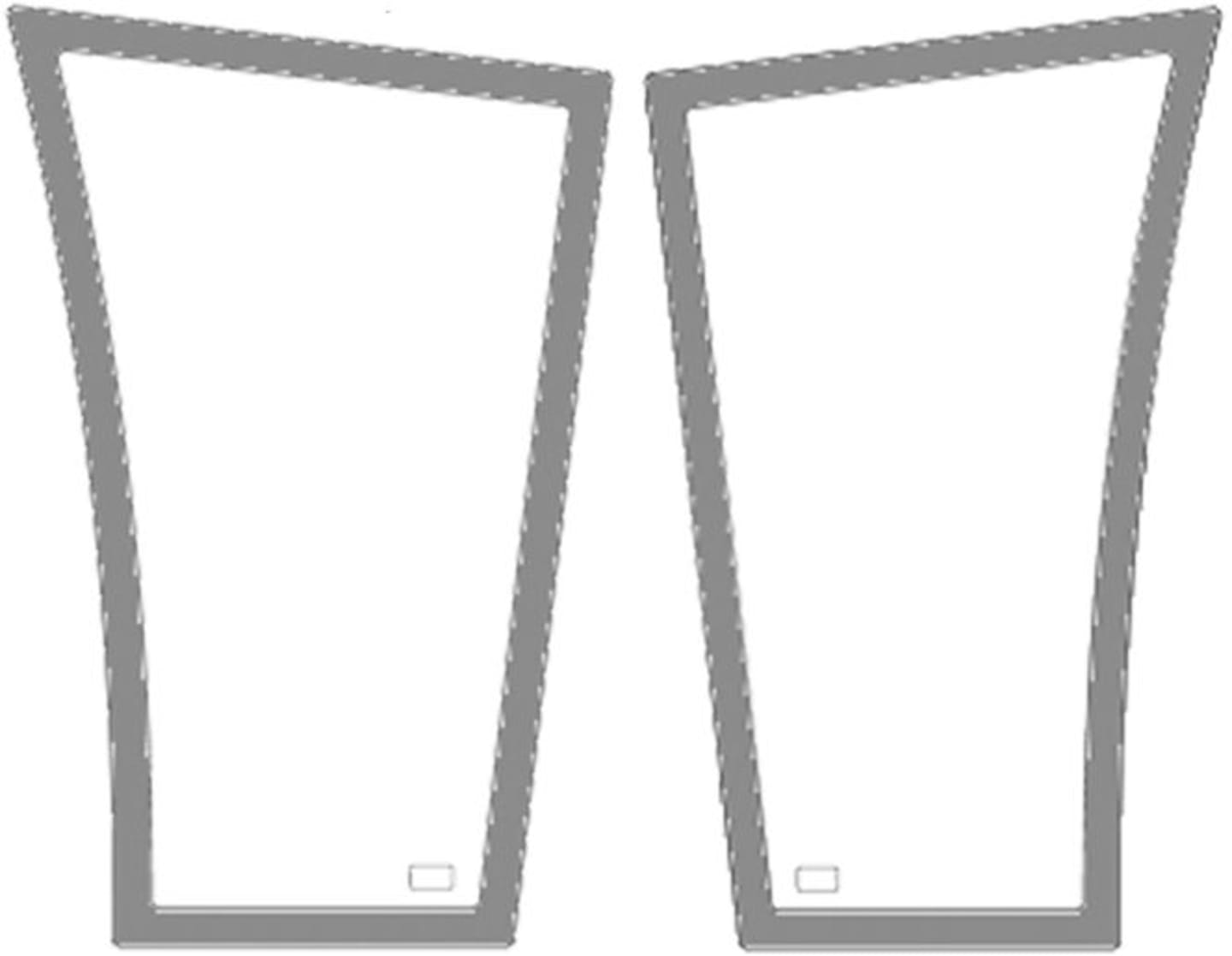 Frontscheibe grün, unten links/rechts, Siebdruck, geklebt, für Traktor Fendt Farmer 400, Favorit 700, 800